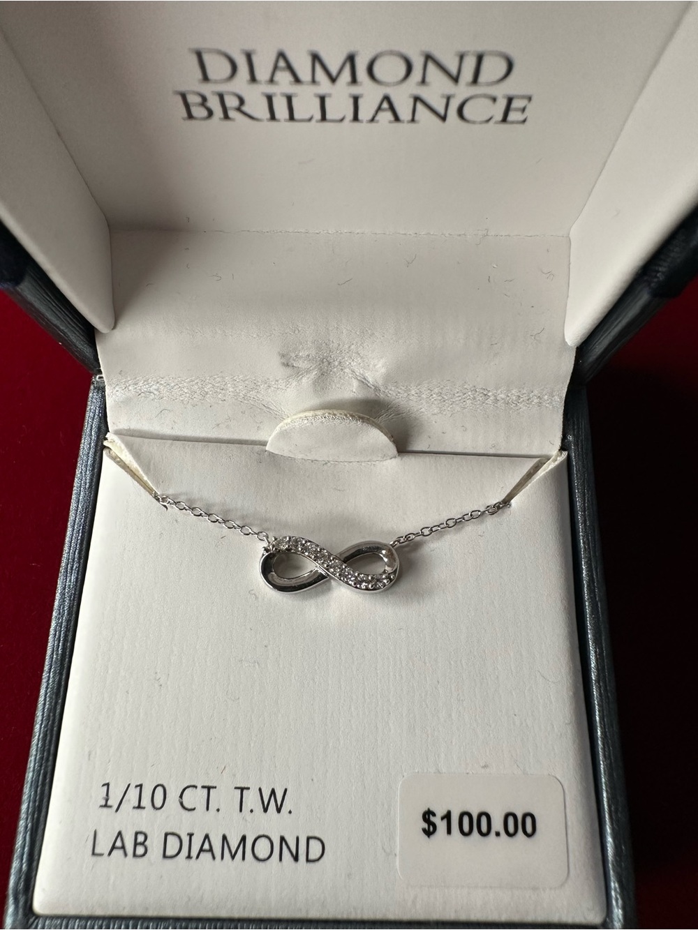 Diamond Brilliance 1/10 CT TW Lab Diamond Sterling Silver Necklace